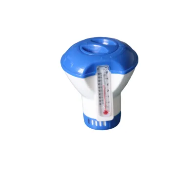 Pool Cleaner Chlorine Dispenser Chemical Dispenser with Thermometer Swimming Pool Float Dispenser