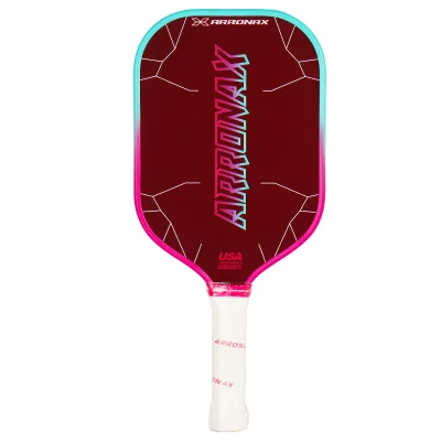 Arronax Thermoformed Unibody Red Aramid Carbon Fiber Pickleball Paddle Spin Textured Surface With Foam Edge