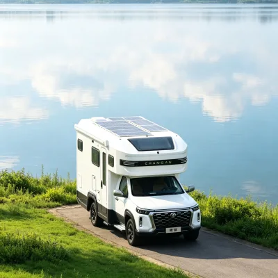 Factory Direct 4X4 2.0T 171Kw Gasoline 80L Awning Kitchen Rotating Toilet Integrated Cage Shaped Body Motorhome With Kids