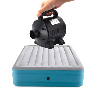 High Performance 800W AC220V-240V Air Pump Outdoor Rugged and Durable Portable 21000Pa Quick Inflation Pump with 2 Nozzles