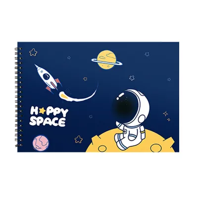 Wholesale Kids Birthday Gift Kindergarten Cartoon Coloring Notebook Art Creation Drawing Notebook A4 Sketchbook for Drawing