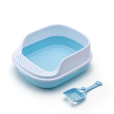 Factory Price Wholesale Semi Enclosed Large Space Cat Big Litter Box Toilet with Sand Leak Pedal