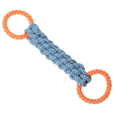 High Quality Interactive Training Pet Toy Cotton Rope Dog Chew Durable TPR Material Funny Style Playful Puppies Packaged Bag