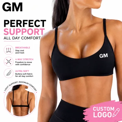 GM Wholesale New Seamless Sports Top Women Quick Dry Strappy Backless Hollow Workout Running Gym Fitness Activewear Yoga Bra