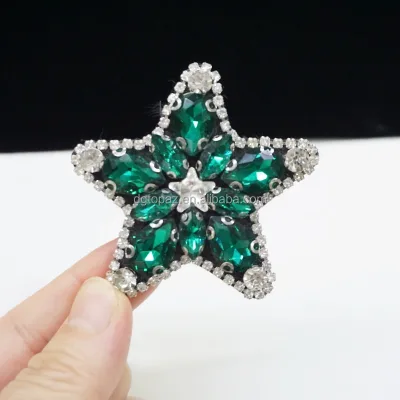 Star 3D Rhinestone Patch for Backpack Strap Iron on Glitter Decal for Kids School Bags College Fashion Accessories