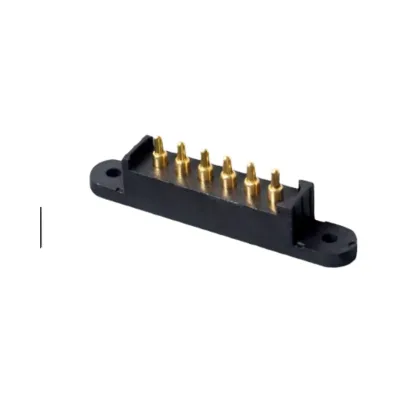 Customized 6-Pin Pogo Pins Both Male and Female Gold Plated with 2.54mm Pitch and 1A Current