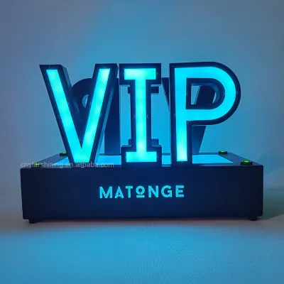 Green Laser Decorative Rack Custom logo Whiskey Led Bottle Service Presenter LED Liquor Bottle Display Stand Holder Glorifier