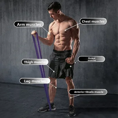 Functional Yoga Resistance Band Pull-Up Assist Ring Strength-Training Elastic Loop Tension Strap Thermoplastic Exercise