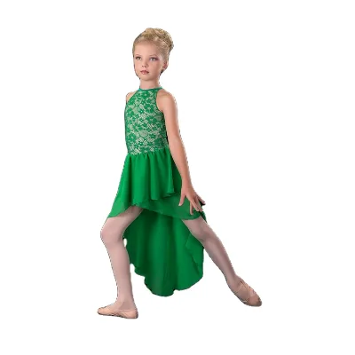 Adult Girls Lyrical Dance Lace Ballet Dress Contemporary Dance Costumes