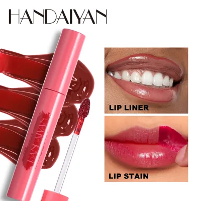 Wholesale HANDAIYAN 6 Colors Peel Off Lip Gloss Matte Long Lasting Base Color Lip Stain Tear Off Liquid Lipstick Cosmetics