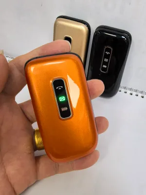 2026 Latest Model Flip Feature Phone GSM 2G HD Screen 0.8MP Back Camera Mobile Phone V7 Pro