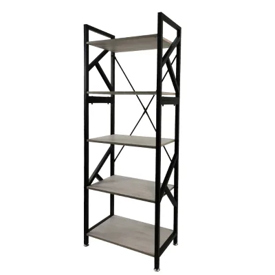Bookcase 5 Tiers, Floor Standing Book Shelf, Display Storage Rack