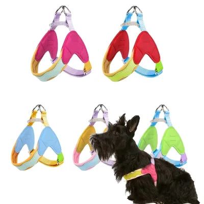 Reflective Neoprene Breathable Lightweight Dog Harness Durable Puppy Dog Vest Outdoor Pet Walking Adjustable Small Dogs Pug
