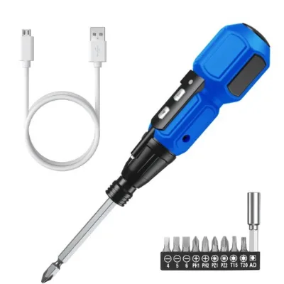 Hot-Selling Cross-Border 9-Bit USB Charging Electric Screwdriver Set Industrial Grade Cordless with Built-In Lithium Battery