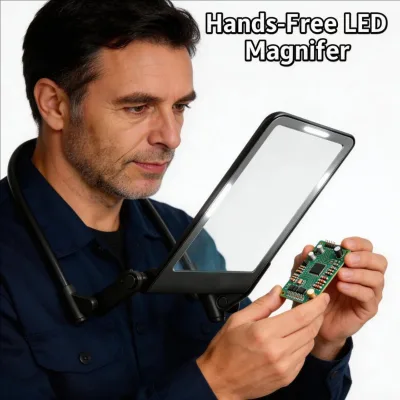 Magnifier Rechargeable Dimmable Portable Reading Customized Manufacturer Touch Control Warm White Bright Foldable Compact