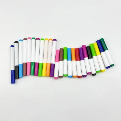 Hot Selling 12-Color Mini Watercolor Pen Set Washable Watermark Marker Kids DIY School Drawing Certified MSDS Loose Packaging