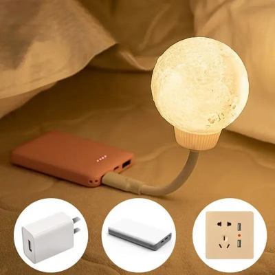 Moon Ball Light Moon LED Night Light Voice Activated With 3 Timers Intelligent 3 Color Dimmable Decorative Light Bedside Lamp