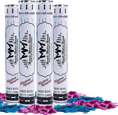 18 Inch Long Gender Reveal Confetti Cannon Perfectly for Baby Reveal Party
