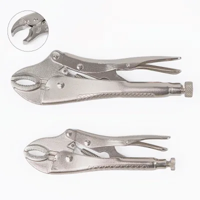 Long Nose Pliers Vice Grips Cr-V Steel Curved Jaw Pliers Locking Adjustable Vise Grips