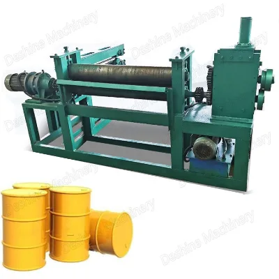 Drum Decomposing/flattening Machine Three in One Barrel Cutter Used Oil Drum Dismantling Plant Drum Dismantling Machine