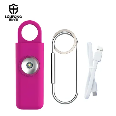 Lolifong Portable Siren Personal Alarm Keychain with LED Light Emergency Security Rape Attack Panic Alarm Devices for Women