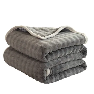 Class Rabbit Velvet Bubble Blanket Double-sided Thickened Multifunctional Home Use All-season Super Soft Customizable Wholesale