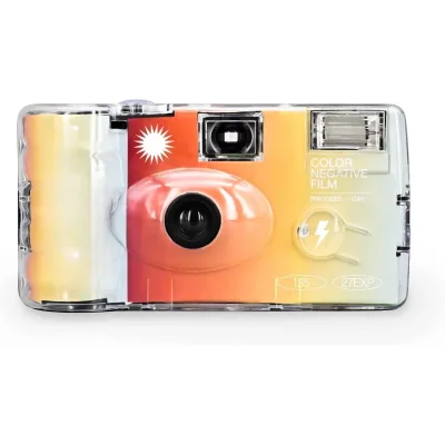 Factory Wholesale 35mm Disposable Color Negative Film Plastic Amber Spark Model Manual Fixed Focus Camera Custom Retro Single