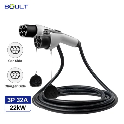Electric Vehicle Charger Cord 32A GBT 7kW 11kW 22kW 3phase TPU Fine CopperMaterial Heat Resistant EV Charging Cable