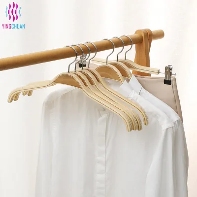 Best Quality Hanger Luxury Custom Cabide Versatile Space-saving Clothes Eco-Friendly Natural Wooden Hanger for Household