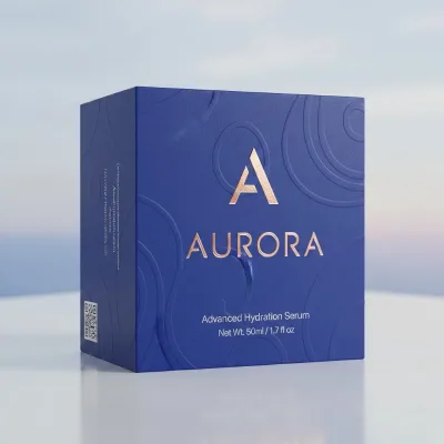 Wholesale High-End Waterproof Recycle Paperboard Cube Revitalizing Face Oil Bottle Skincare Folding Box