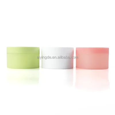 Pink Green Lid High Quality Eco Friendly Jar Cosmetic Packaging Matte Gradient 200ml PP Plastic Skin Care Cream Jar