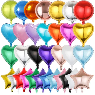 18 Inch love Five-pointed Star Light Plate Foil Balloon Wedding Holiday Birthday Party Activity Decoration
