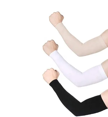 Unisex Sun Protective UV Black Compression Gloves & Sleeves Cooling Polyamide & Spandex All Season Outdoor Driving