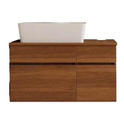 Modern Illuminated Wooden 4-Door 4-Drawer Ceramic Bathroom Cabinet LED Mirror 78H X 225W X 40D cm for Bedroom/Living Room/Dining