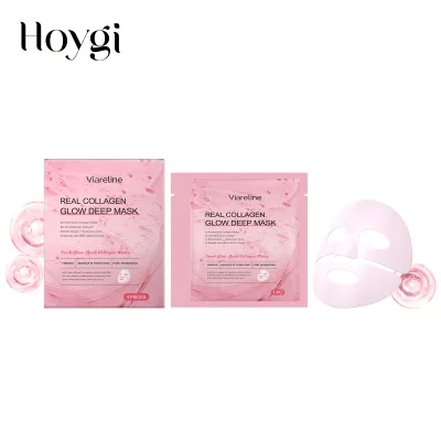 Vitamin C Infused Collagen Sheet Mask Whitening Moisturizing Deep Face Hydrating Skin Barrier for Dry & Rough Skin