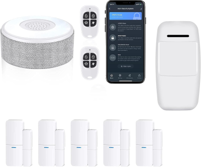 Home Alarm System 9 Pieces-Kit Wireless DIY Smart Home Security System with Phone APP Alert