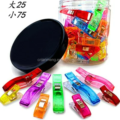 Assorted Colors Plastic Safety Clips for Sewing Quilting Crafting Crocheting Office Stationery Binding Practical Plastic Clamp