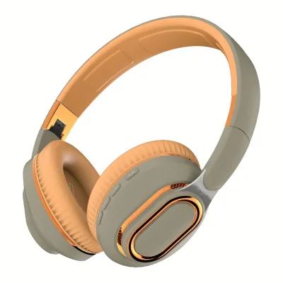 Bloutooth Brown Office Deep Heavy Extra Bass Foldable Headset BT 5.0 Wireless Blue Tooh Headphones With Tf Card