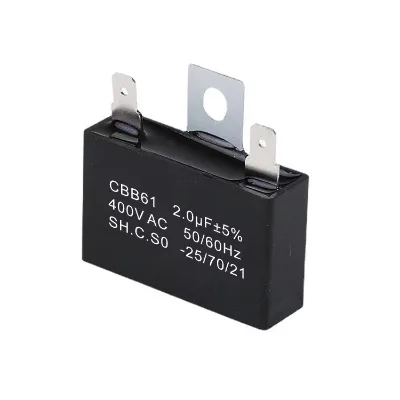 High Performance CBB61 Motor Run Capacitor, 400VAC 50/60Hz Radial Lead Film Capacitor for HVAC Fan Bulk Supply