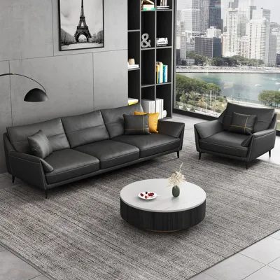 Free Combination Infinite Extension Lobby Furniture Modular Leather Office Reception Sofa Set Design for Office