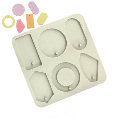 New DIY Silicone Mold Aromatherapy Gypsum Handmade Soap Mold 6-Piece Geometric Shape Mold