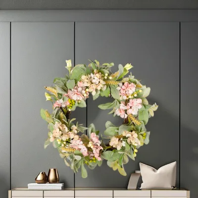 Factory's New Hanging Rattan Wreath Door Ornament Thanksgiving Graduation Room Decorative Props Simulation Wreath Ornament for