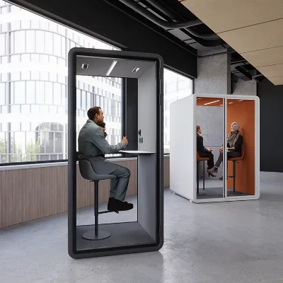 Support DDP Easy Assembly Silent Office Phone Booths Hidden Frame Acoustic Soundproof Office Pod