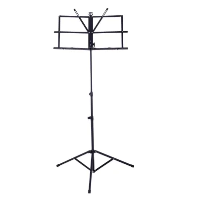 Metal Music Stand Folding Dual-Use & Desktop Book Stand Lightweight Adjustable Sheet Music Stand with Carrying Bag
