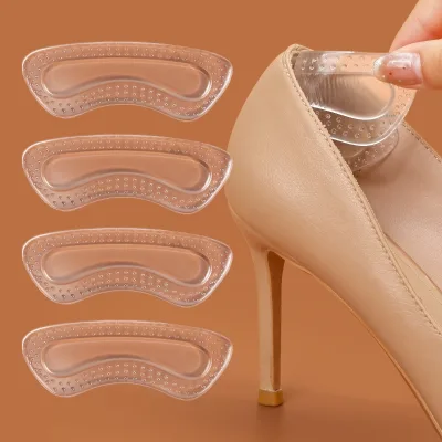 GEL Soft Anti-Wear Anti-Drop High-Heeled Shoes Invisible Heel Patch Particles Comfortable Self-Adhesive Adjustable Heel Patch
