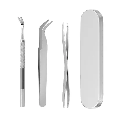 Stainless Steel Pet Grooming Tweezers Tick & Flea Lice Remover for Dogs & Cats Cat Litter Box Accessory
