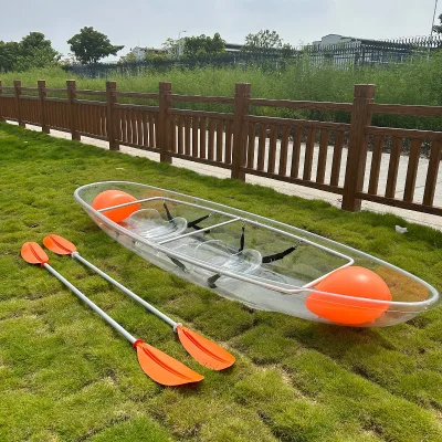 High Quality Polycarbonate Transparent Kayak with the Transparent Hanging Chair for the Home Use to Discover the Sea