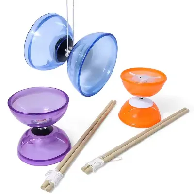 IN STOCK Plastic + Wood Bamboo Stick Children's Outdoor Sports Toys Juggling Prop Chinese Diabolo Toy