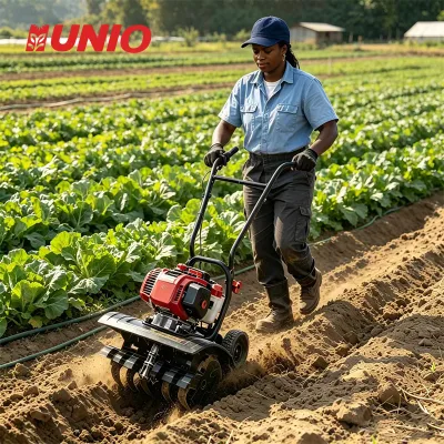 Strong Power Stable Running 4 Stroke Rotary Tiller Lightweight Hand Push Mini Cultivator Farm Soil Ploughing Equipment