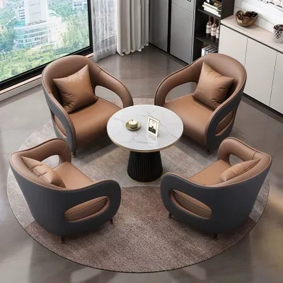 Italian Luxury Modern High Quality Chesterfield Leather Sofa Set High-end Living Room Hotel Use Eco-Friendly Durable Comfortable